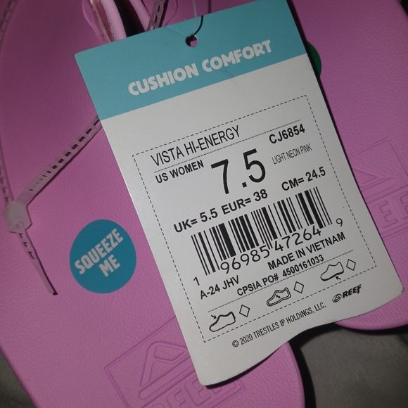 Reef Vista Hi-Energy Platform Sandal Lightweight, Neon Pink - Picture 8 of 8